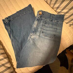 MAEVE Colette Cropped Wide Leg Jeans